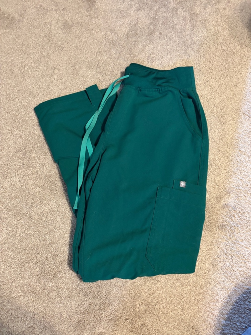 Figs Hunter Green Straight Leg Scrubs